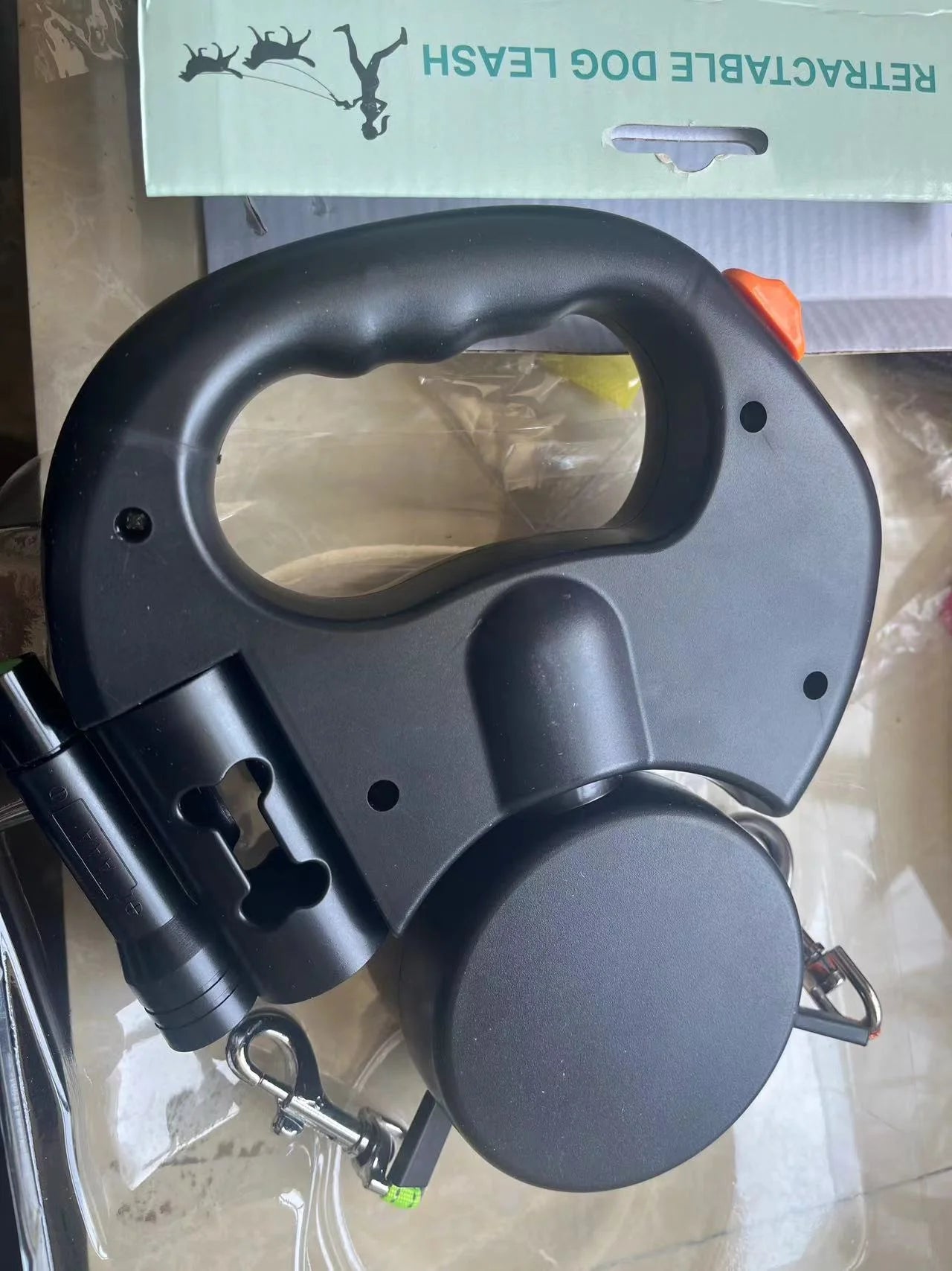 Double Retractable Dog Leash With Light